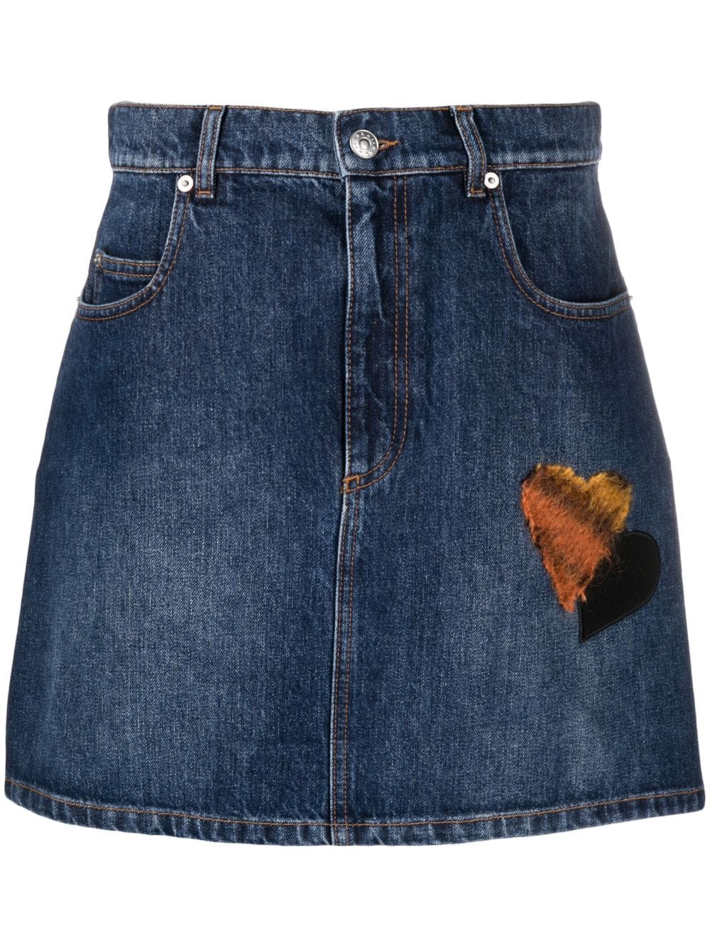 Marni Jeans-Minirock mit Herzapplikation - Blau von Marni