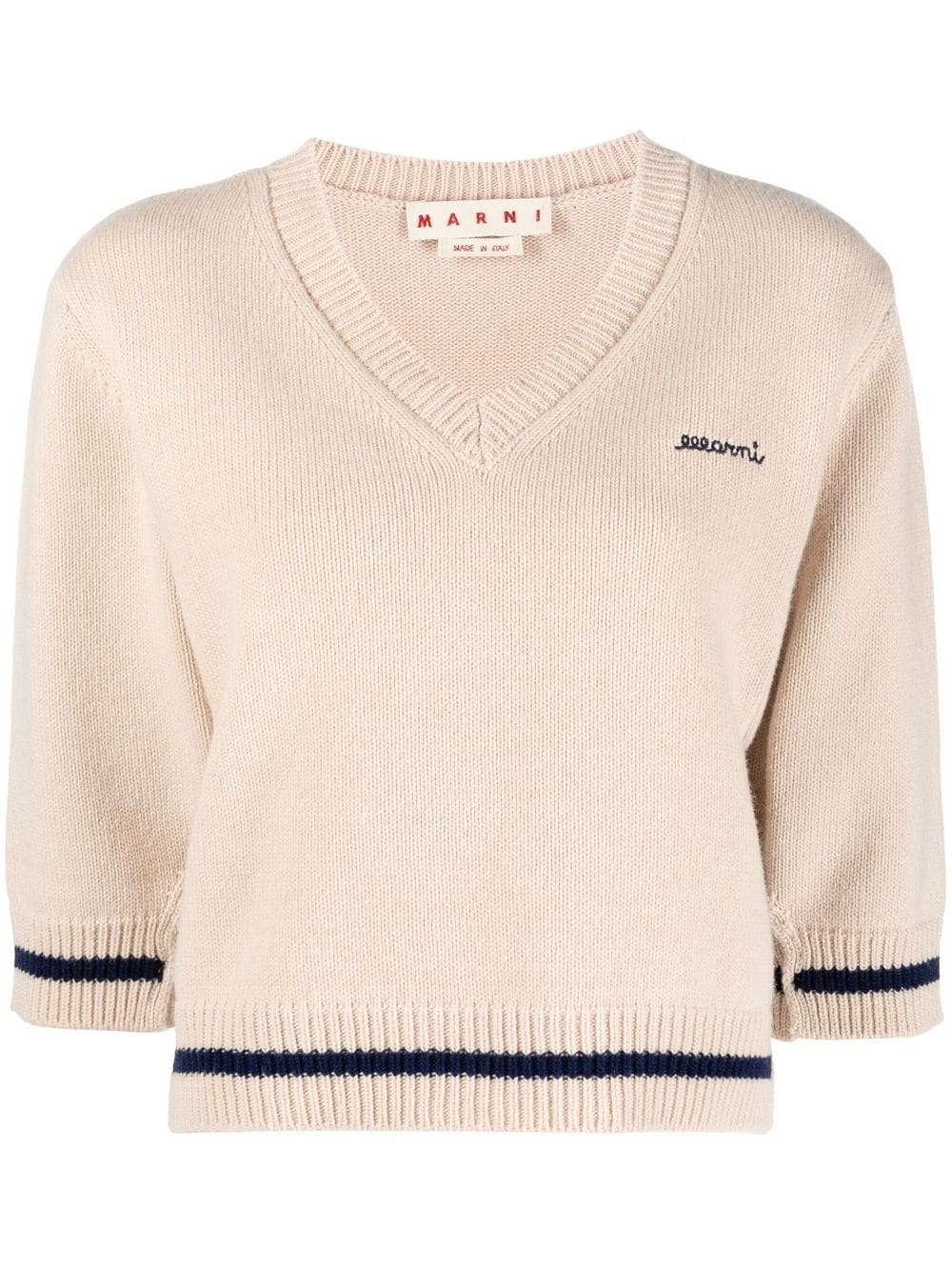 Marni Pullover mit Logo-Stickerei - Nude von Marni