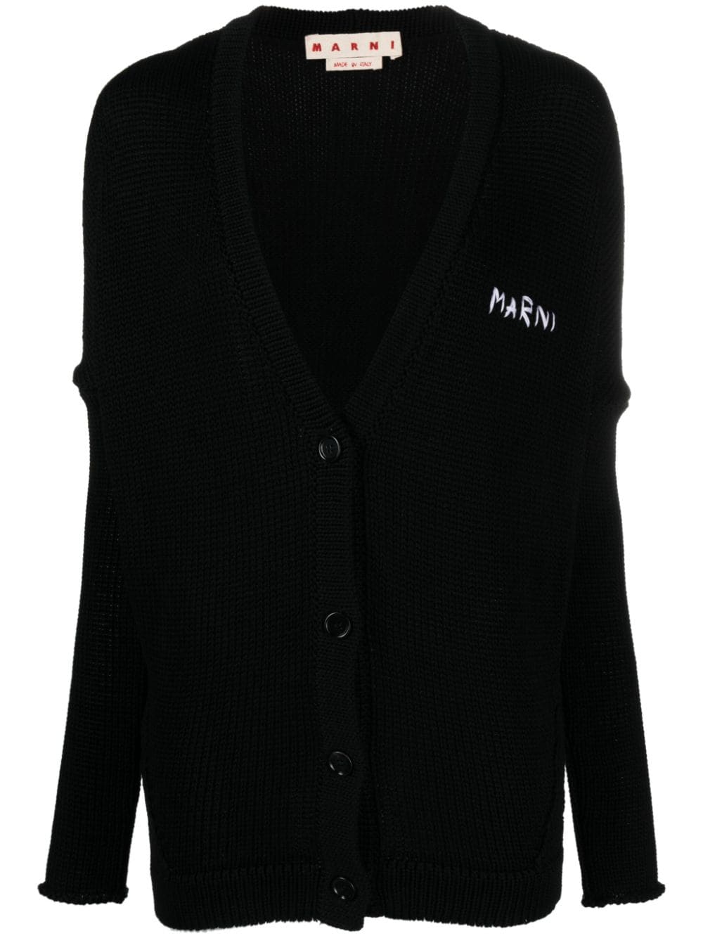 Marni Cardigan mit Logo-Stickerei - Schwarz von Marni