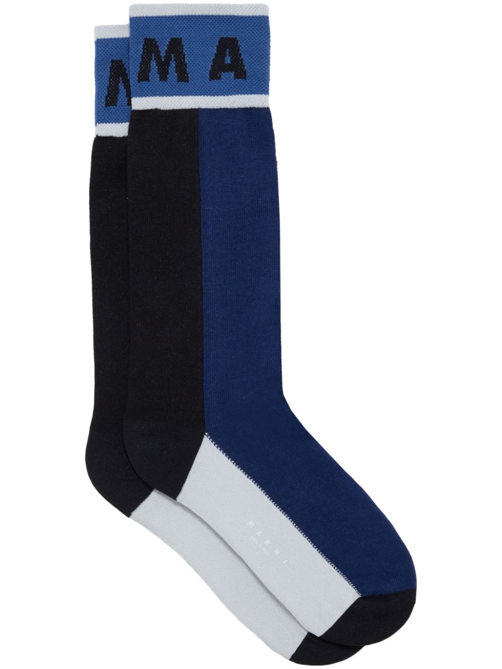 Marni Socken in Colour-Block-Optik - Blau von Marni