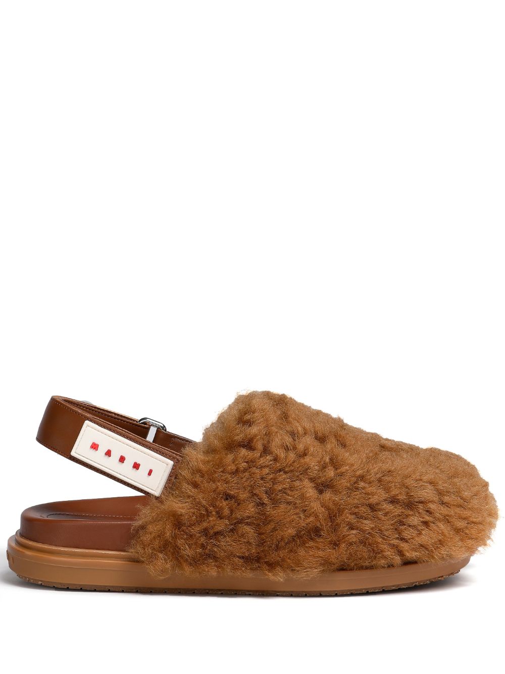 Marni Sabot Shearling-Mules - Braun von Marni