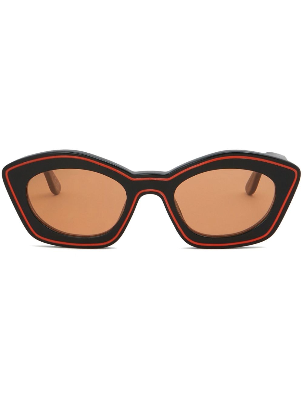 Marni Sonnenbrille mit ovalem Gestell - Schwarz von Marni