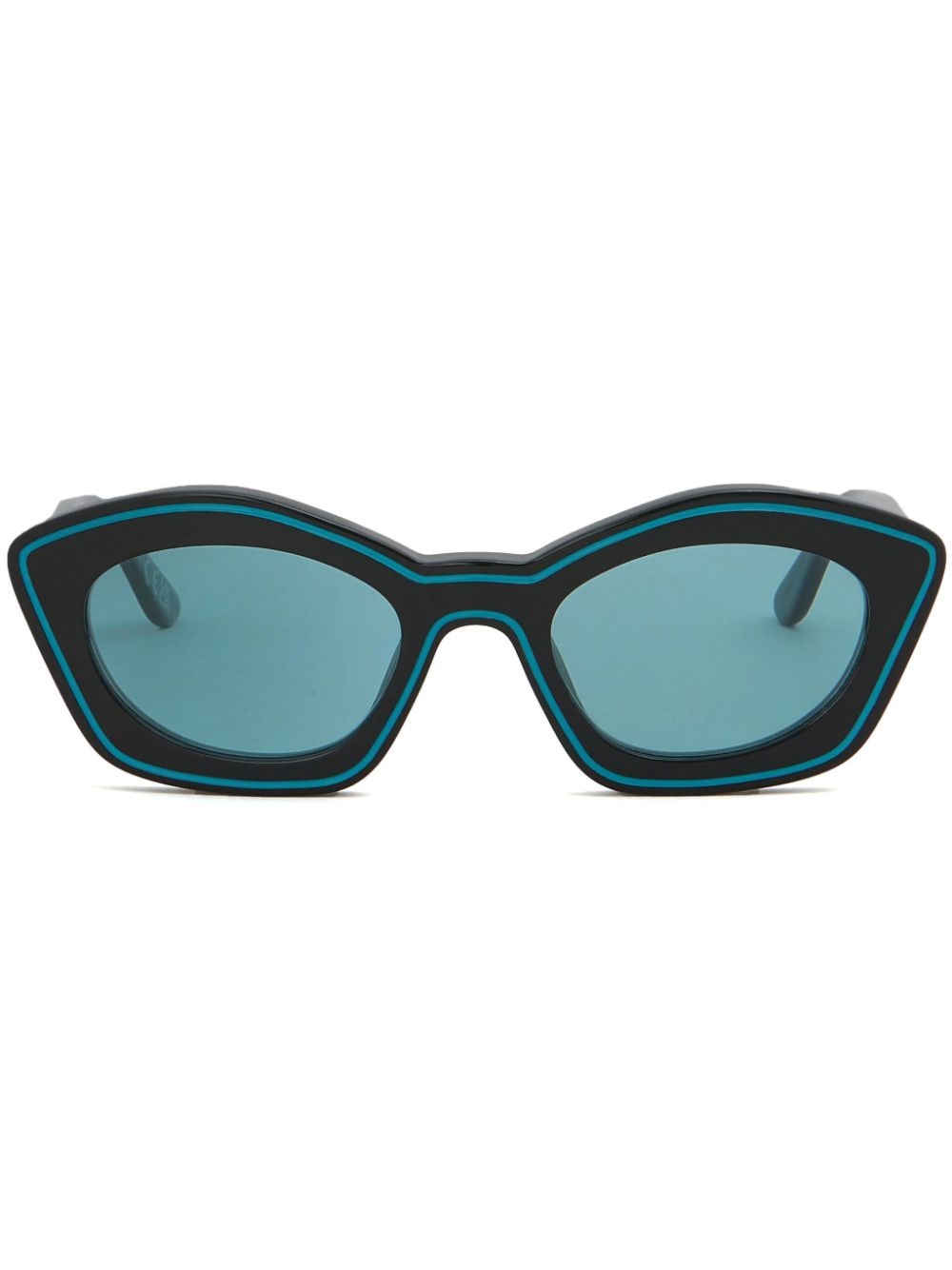 Marni Sonnenbrille mit ovalem Gestell - Schwarz von Marni