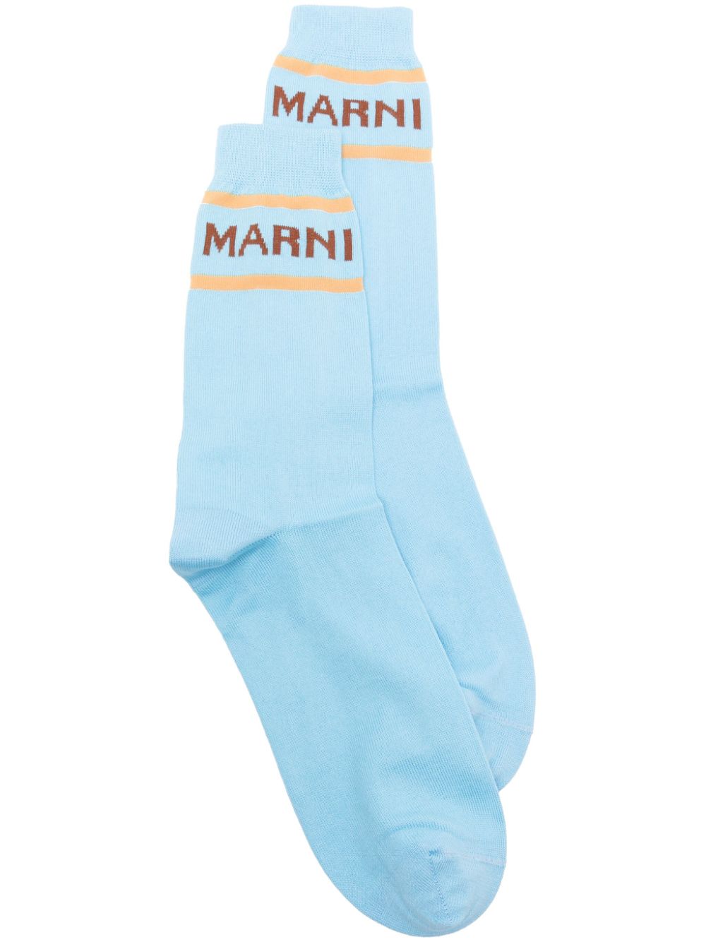 Marni Socken mit Jacquard-Logo - Blau von Marni