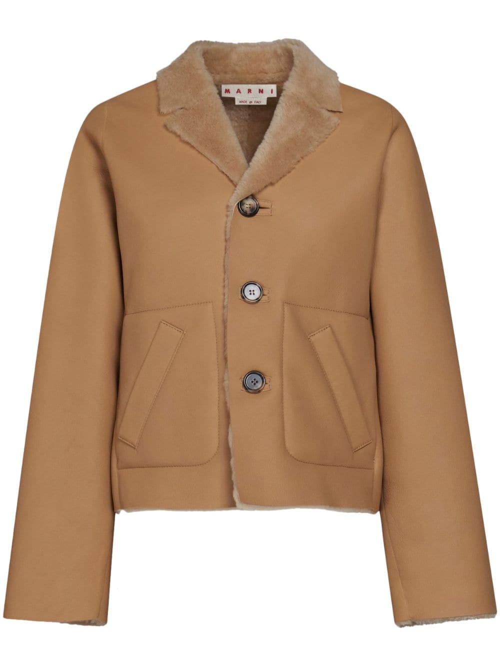 Marni Wendbare Shearling-Jacke - Braun von Marni