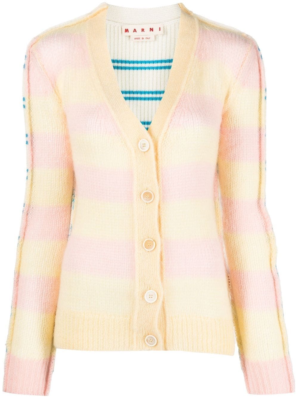 Marni Gestreifter Cardigan - Gelb von Marni