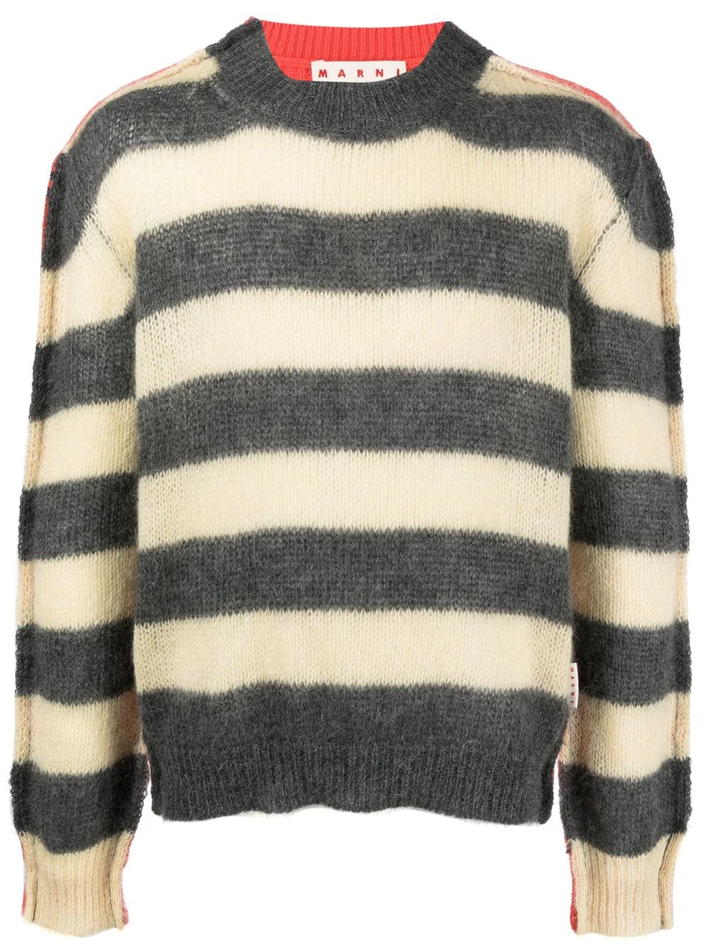 Marni Gestreifter Strickpullover - Nude von Marni