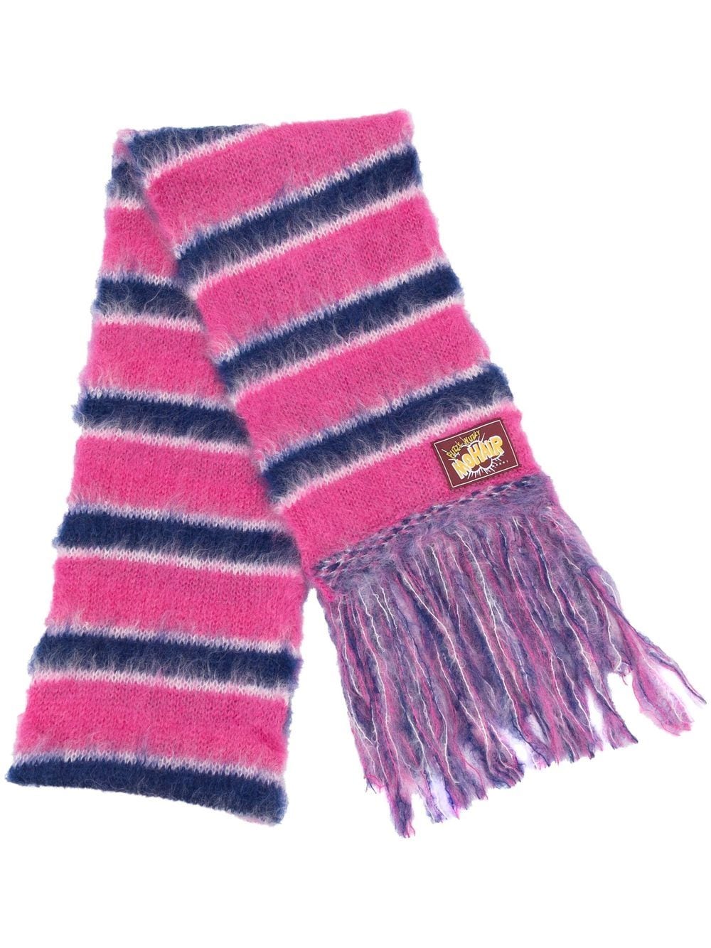 Marni Gestreifter Strickschal - Rosa von Marni