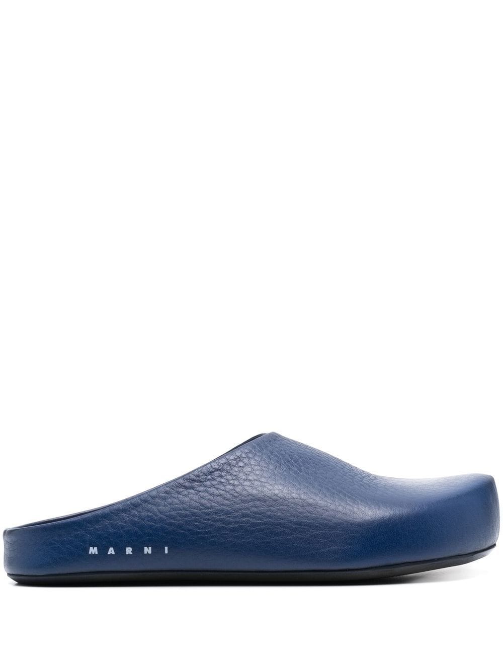 Marni Slipper aus strukturiertem Leder - Blau von Marni