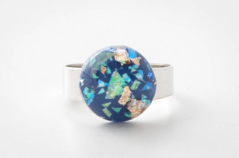 Cabochon Ring Verstellbar, Blauer Cabochonring Cabochon Ring Verstellbar, Blauer Cabochonring von MarquezaNL