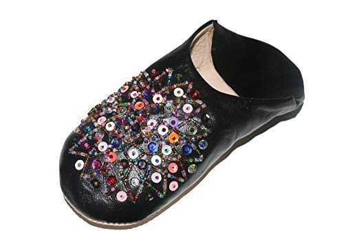 Marrakech Accessoires Orientalische Schuhe Babouche Hausschuhe Pantoffel Slipper aus Marokko - Damen - 905363-0031, Schuhgrösse:39 von Marrakech Accessoires