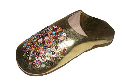 Marrakech Accessoires Orientalische Schuhe Babouche Hausschuhe Pantoffel Slipper aus Marokko - Damen - 905363-0028, Schuhgrösse:39 von Marrakech Accessoires