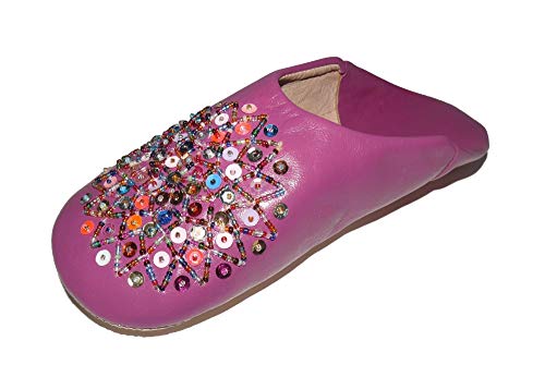 Marrakech Accessoires Orientalische Schuhe Babouche Hausschuhe Pantoffel Slipper aus Marokko - Damen - 905363-0029, Schuhgrösse:41 von Marrakech Accessoires