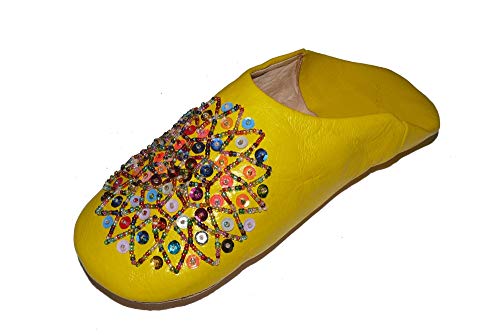 Marrakech Accessoires Orientalische Schuhe Babouche Hausschuhe Pantoffel Slipper aus Marokko - Damen - 905363-0030, Schuhgrösse:40 von Marrakech Accessoires
