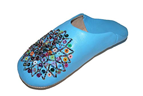 Marrakech Accessoires Orientalische Schuhe Babouche Hausschuhe Pantoffel Slipper aus Marokko - Damen - 905363-0032, Schuhgrösse:41 von Marrakech Accessoires