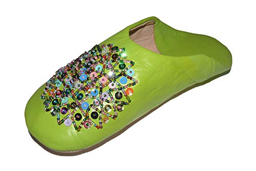 Marrakech Accessoires Orientalische Schuhe Babouche Hausschuhe Pantoffel Slipper aus Marokko - Damen - 905363-00330, Schuhgrösse:41 von Marrakech Accessoires