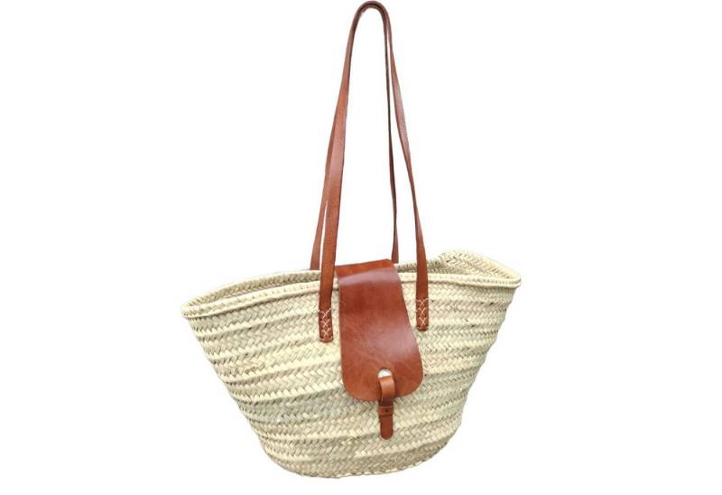 Marrakesch Orient & Mediterran Interior Korbtasche Ibiza Shopper Strandtasche Korbtasche Solana (1-tlg), Handarbeit von Marrakesch Orient & Mediterran Interior