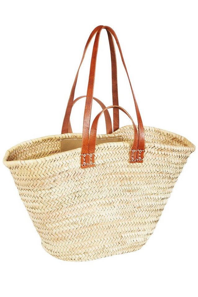 Marrakesch Orient & Mediterran Interior Korbtasche Ibiza Korbtasche Strandtasche Palmera gross (1-tlg), Handarbeit, echtes Leder Marrakesch Orient & Mediterran Interior Korbtasche Ibiza Korbtasche Strandtasche Palmera gross (1-tlg), Handarbeit, echtes Leder von Marrakesch Orient & Mediterran Interior