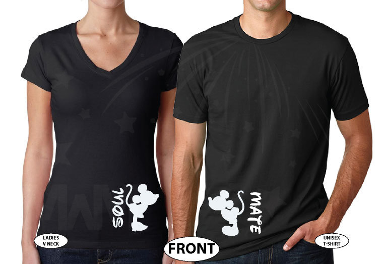 Soulmate-Paar-Shirts, I'm His Minnie Mouse Head, She's Mine Mickey Die Süßesten Passenden Paar-Shirts Der Welt, 058 von MarriedWithMickeyTee