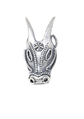 Marrocu Gioielli - Anhänger Silber Maske Su Boe Poliertes Silber von Marrocu Gioielli