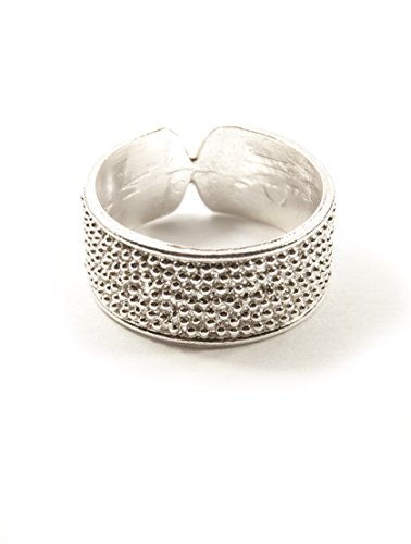 Silberbandring – Raue Oberfläche von Marrocu Gioielli