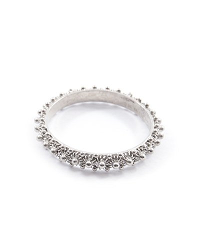 Wabenartiger Weißgoldehering von Marrocu Gioielli