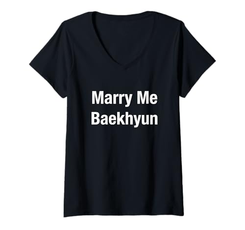 Damen Heirate Mich Baekhyun T-Shirt mit V-Ausschnitt Damen Heirate Mich Baekhyun T-Shirt mit V-Ausschnitt von Marry Me Baekhyun