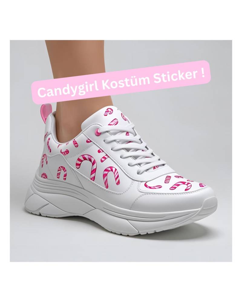 Karneval Candygirl Deko Sticker Fasching Accessoires Bunt Punkte Clown Rut Und Wieß Köln von MarryandMorebyM