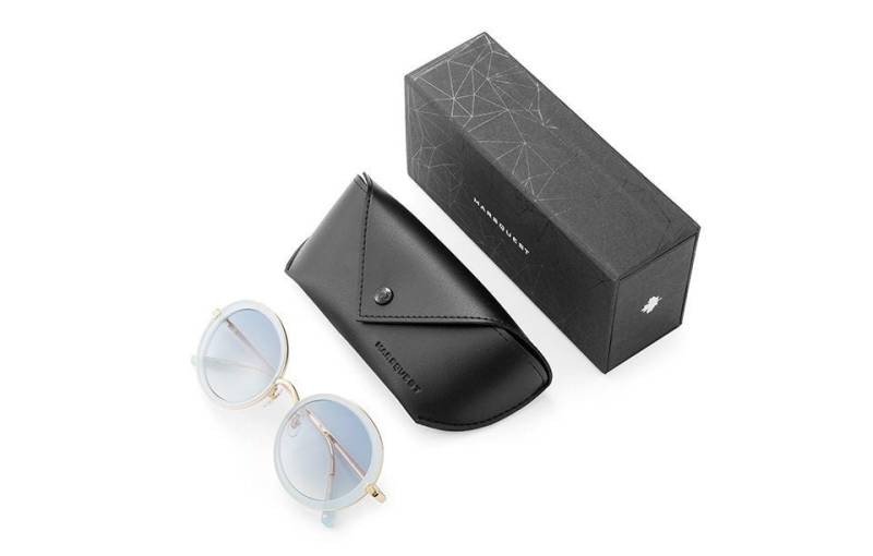 Oversized Runde Sonnenbrille - Handarbeit Edelstahl Rahmen Uv Schutz Für Frauen Freundin L Marsquest von MarsQuestInc