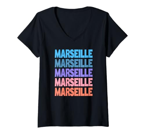 Damen Marseille T-Shirt mit V-Ausschnitt Damen Marseille T-Shirt mit V-Ausschnitt von Marseille