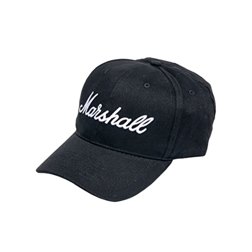 Marshall Unisex ACCS-10352 Baseballkappe, Schwarz mit Logo, One Size von Marshall
