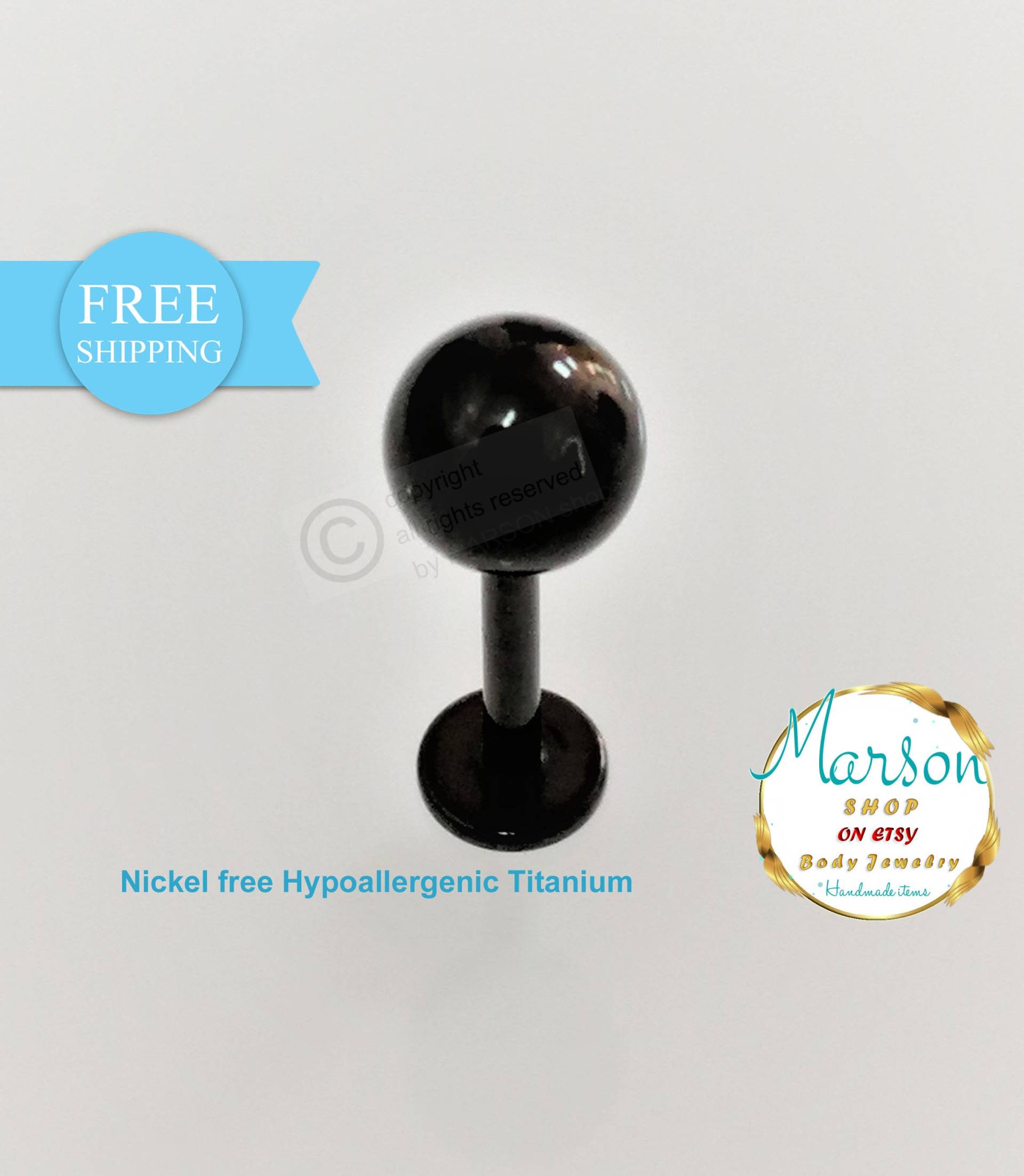 Labret Barbell, Titan, 16G, 5 Mm Kugel. Lippen, Tragus, Knorpel, Helix, Ohr Body Piercing, Wange, Medusa, Monroe, Schlangenbisse Labret Barbell, Titan, 16G, 5 Mm Kugel. Lippen, Tragus, Knorpel, Helix, Ohr Body Piercing, Wange, Medusa, Monroe, Schlangenbisse von MarsonShop