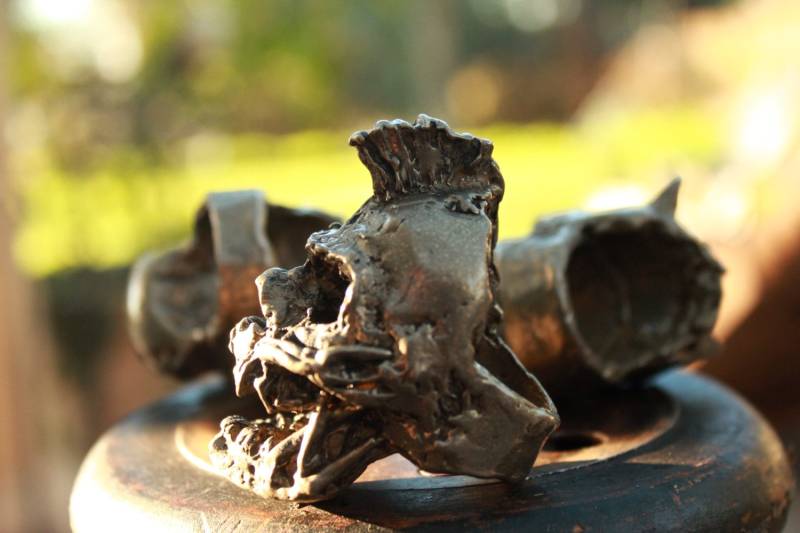 Handgeschmiedete Massive Bronze Skull Ring Handgeschmiedete Massive Bronze Skull Ring von MarstonSmithArt