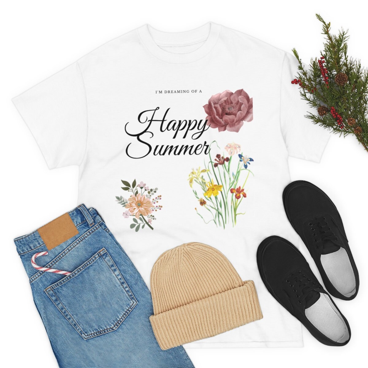 T Shirt Happy Summer T Shirt Happy Summer von MarsyStudio