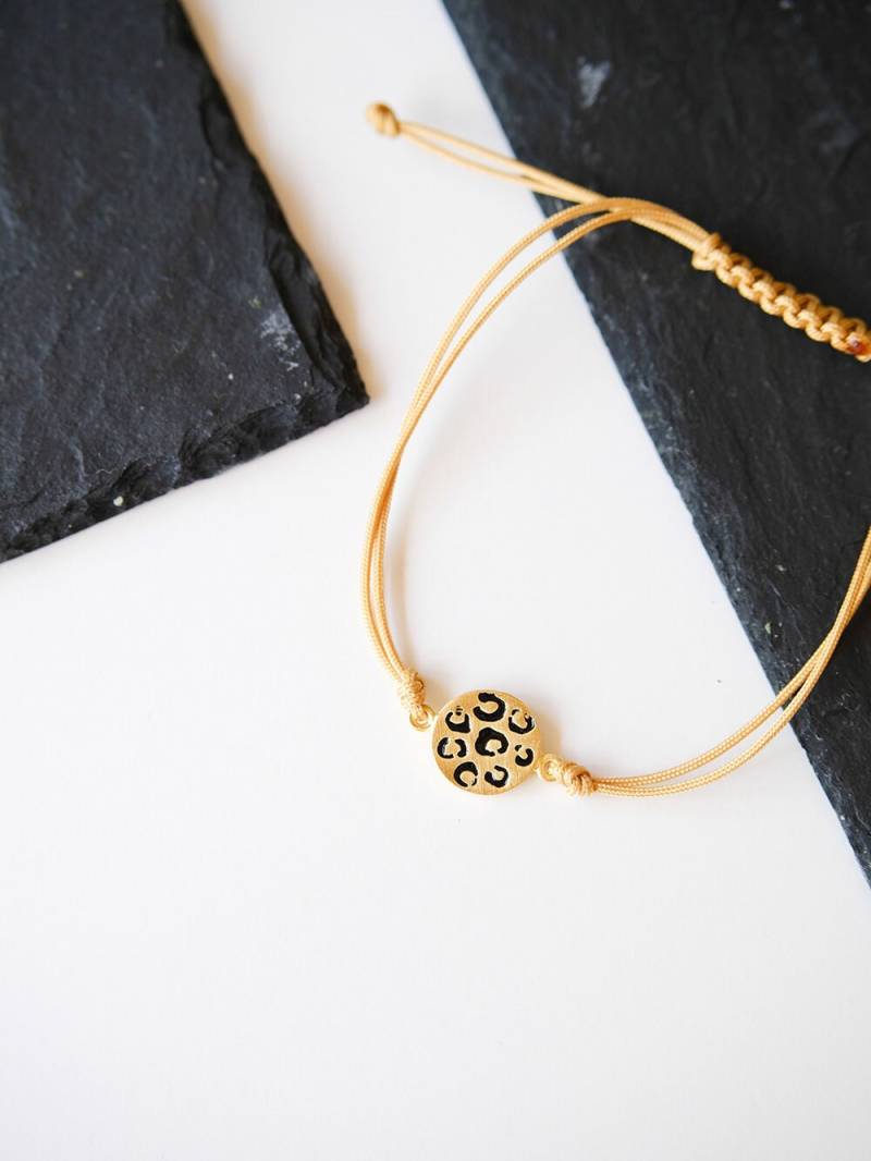 Armband Mit Leopardenplättchen Aus Emailliertem 18K Vergoldetem Sterlingsilber von MartelieJewelry
