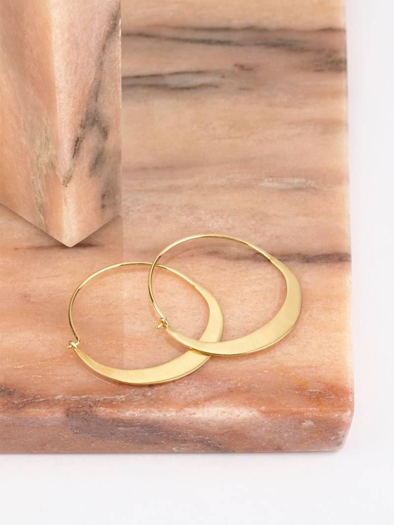 Mond Ohrringe, 18K Vergoldetes Sterling Silber, Matt von MartelieJewelry