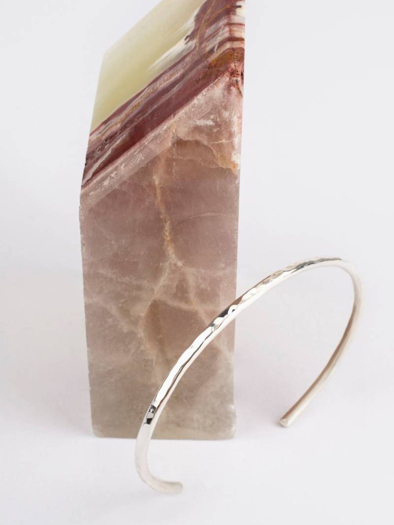 Zartes Rundes Martelé Armband, Aus 925Er Silber von MartelieJewelry