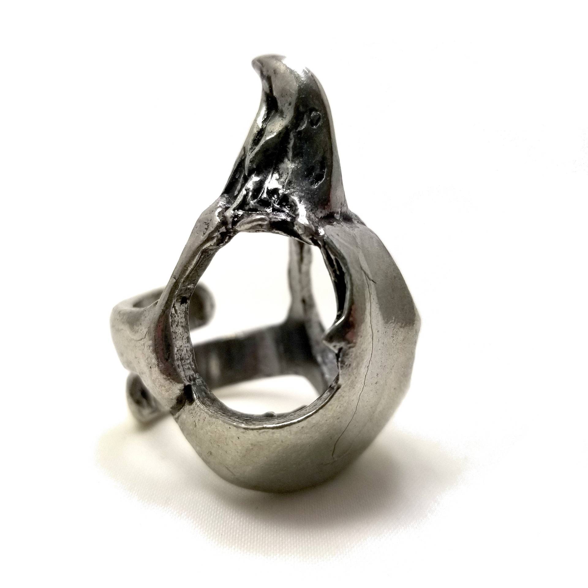 Eule Ring. Eulen-Totenkopf-Ring. Eule. Totenkopf. Vogelschädel. Vogelknochen. Knochen. Eulen-Schädel. Vogel-Totenkopf-Ring. Totenkopf Ring von MarthaRotten