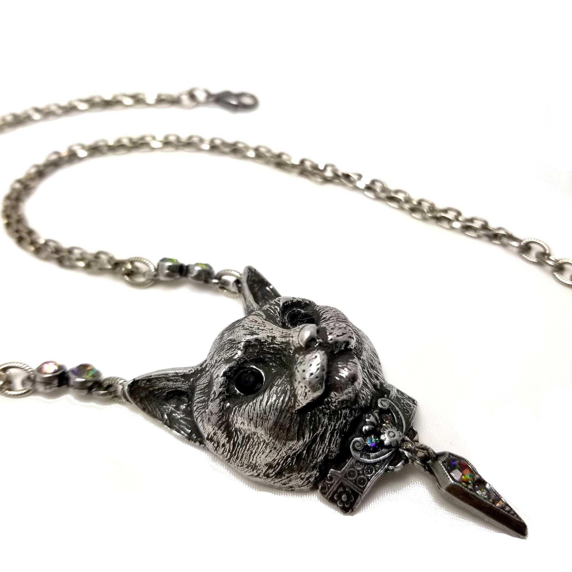 Große F"N Kitty Halskette. Katzen-Halskette. Katzenschmuck. Fmn." von MarthaRotten