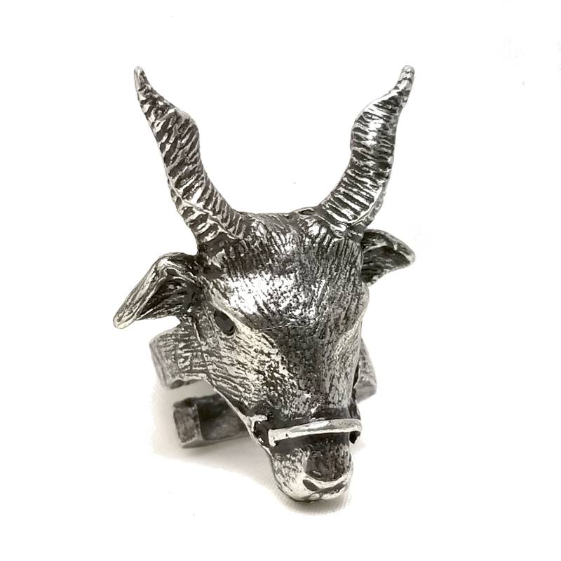 Ziegen Ring. Großer Ziegen-Ring. Ziege. Dunkler Lord. Wicca. Heidnisch. Zauberhaft. Gotik. Gothik von MarthaRotten