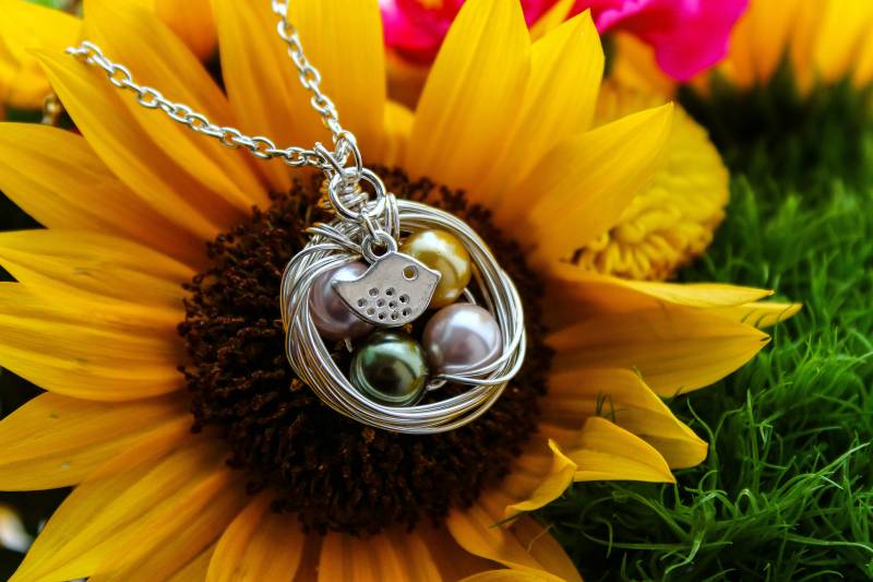 Personalisierte Vogel Nest Familie Birthstone Halskette | Vogel-Nest Schmuck Mütter Familiy Geschenk Für Mama Personalisierte Vogel Nest Familie Birthstone Halskette | Vogel-Nest Schmuck Mütter Familiy Geschenk Für Mama von MarthaStudioDesigns