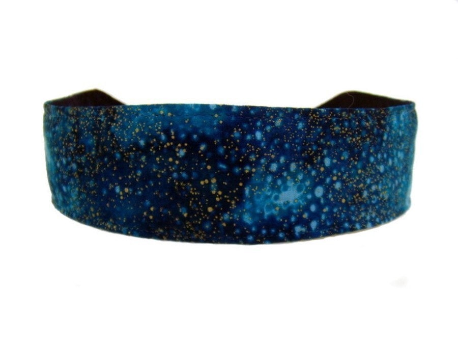 Dünne Stirnband, Gold Spritzte Tief Aqua Batik, Schöne Stirnband Von Schnäppchen Stirnbänder Dünne Stirnband, Gold Spritzte Tief Aqua Batik, Schöne Stirnband Von Schnäppchen Stirnbänder von MarthasFabricHouse