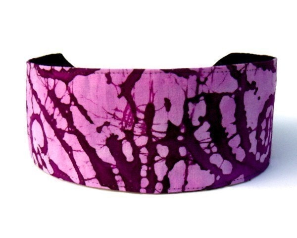 Schnäppchen-Stirnbänder, Schön Tief Violett Und Lila Swirls Baumwolle Batik, Super Süß Stirnband von MarthasFabricHouse