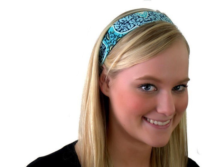 Skinny Stirnband, Gedrückt Blumen, Schöne Aqua Grafik, Amy Butler Stoff, Schnäppchen-Stirnbänder Skinny Stirnband, Gedrückt Blumen, Schöne Aqua Grafik, Amy Butler Stoff, Schnäppchen-Stirnbänder von MarthasFabricHouse