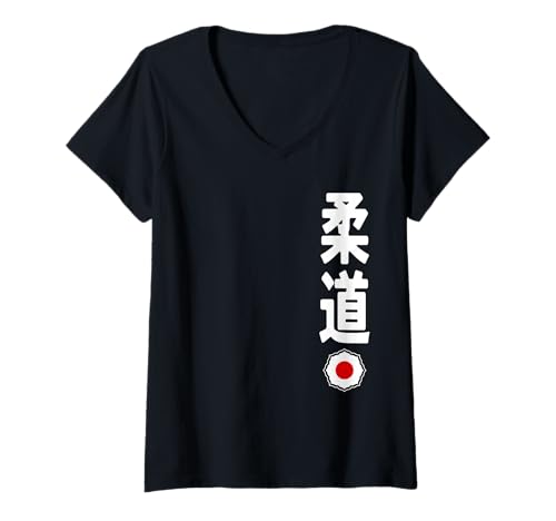 Damen Judo Kanji Japanese Martial Arts T-Shirt mit V-Ausschnitt von Martial Artists Team