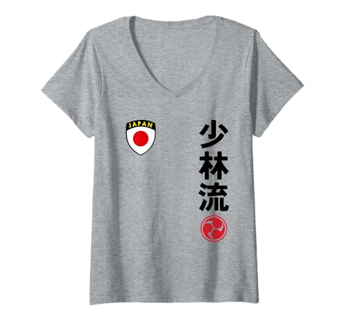 Damen Team Karate Shorin Ryu Japan Flag Japanese Martial Arts T-Shirt mit V-Ausschnitt Damen Team Karate Shorin Ryu Japan Flag Japanese Martial Arts T-Shirt mit V-Ausschnitt von Martial Artists Team