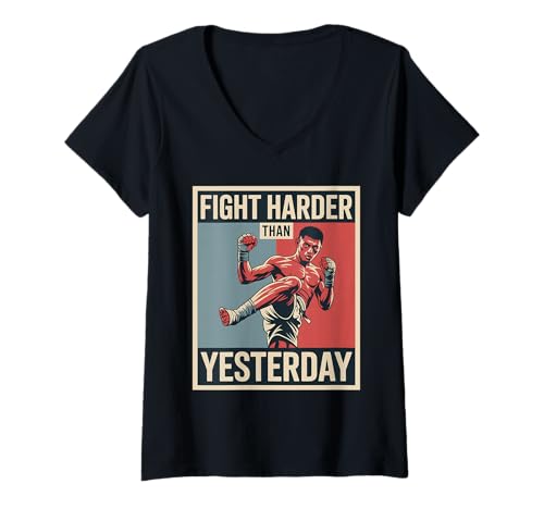 Damen Thailand Muay Thai Boxen T-Shirt mit V-Ausschnitt Damen Thailand Muay Thai Boxen T-Shirt mit V-Ausschnitt von Martial Arts Designs & Co