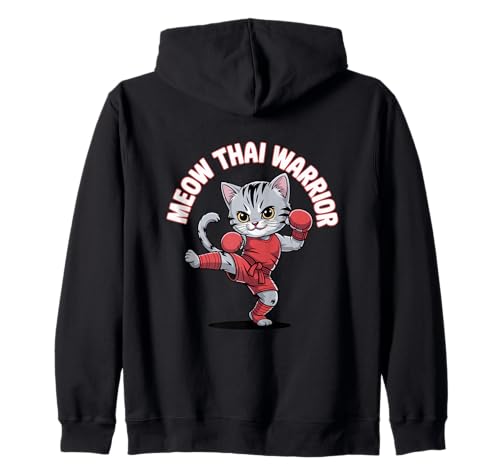 Meow Thai-Katze, lustig, Muay Thai Boxen Kinder Kapuzenjacke Meow Thai-Katze, lustig, Muay Thai Boxen Kinder Kapuzenjacke von Martial Arts Designs & Co