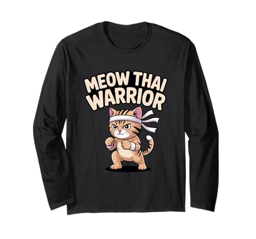 Meow Thai-Katze, lustig, Muay Thai Boxen Kinder Langarmshirt Meow Thai-Katze, lustig, Muay Thai Boxen Kinder Langarmshirt von Martial Arts Designs & Co
