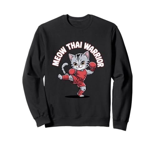 Meow Thai-Katze, lustig, Muay Thai Boxen Kinder Sweatshirt Meow Thai-Katze, lustig, Muay Thai Boxen Kinder Sweatshirt von Martial Arts Designs & Co